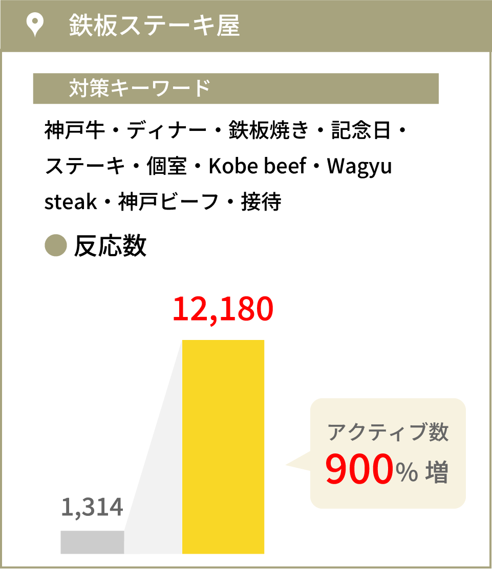 実績1：アクティブ数900%増加